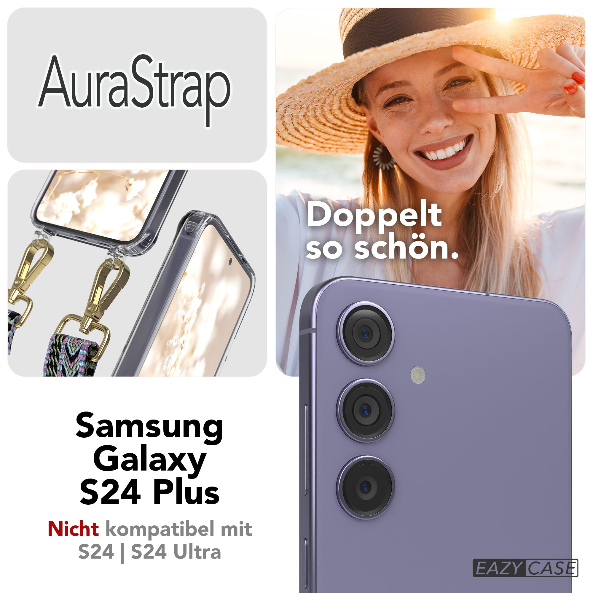 Samsung Galaxy S24 Plus Handykette MagSafe Boho Band verstellbar EAZY CASE 