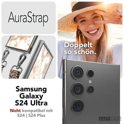 Samsung Galaxy S24 Ultra Handykette mit MagSafe Halterung und Boho Band 