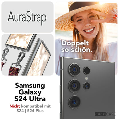 Samsung Galaxy S24 Ultra Handykette mit MagSafe Halterung und Boho Band 