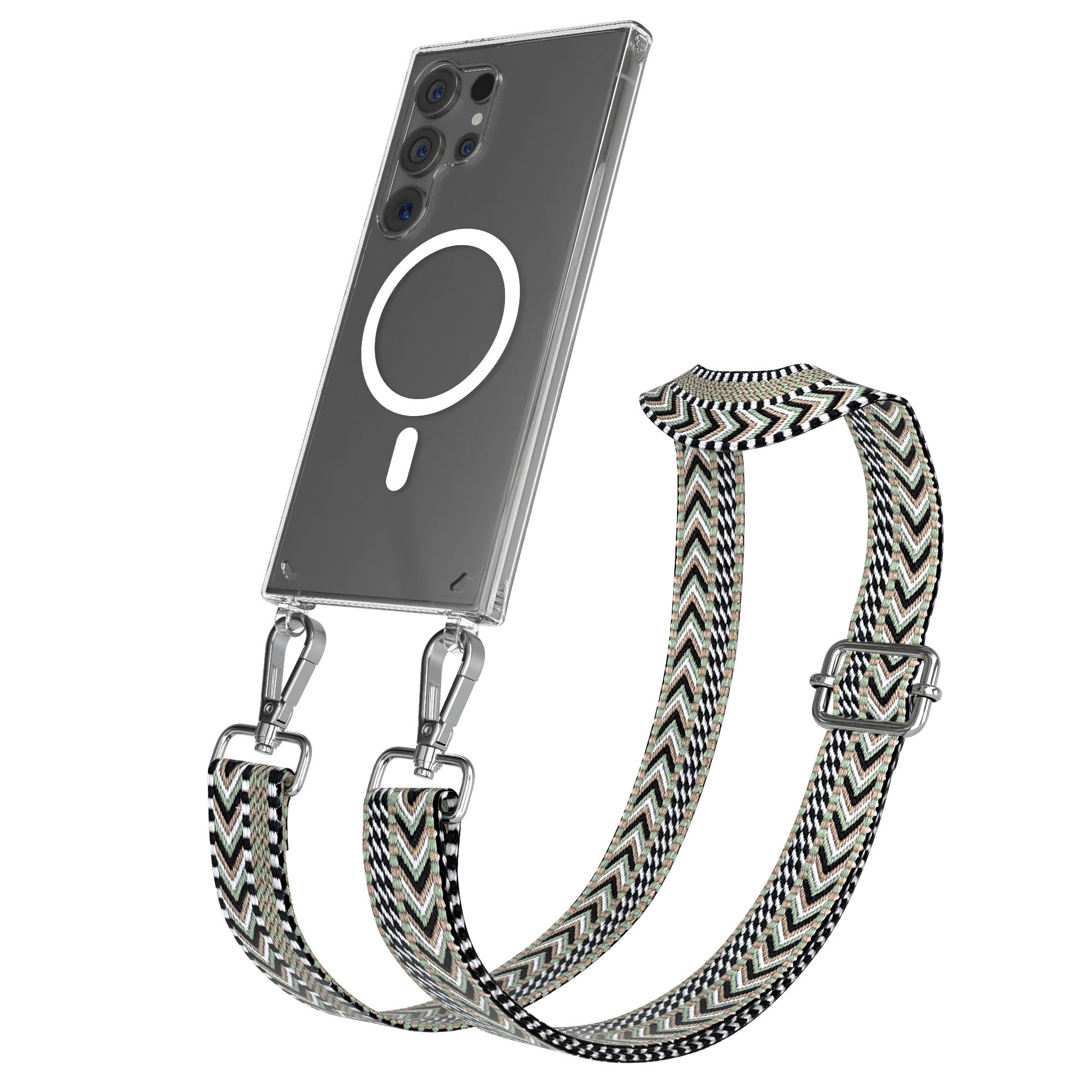 Samsung Galaxy S24 Ultra Handykette mit MagSafe Halterung und Boho Band 