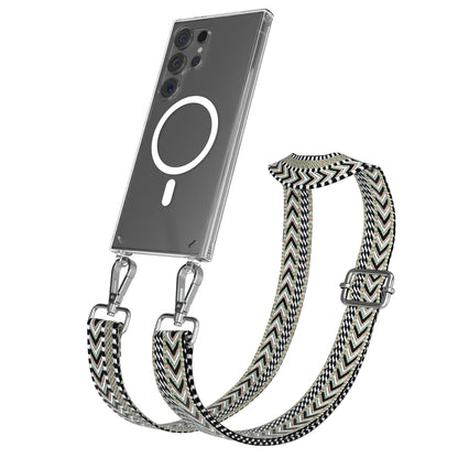 Samsung Galaxy S24 Ultra Handykette mit MagSafe Halterung und Boho Band 