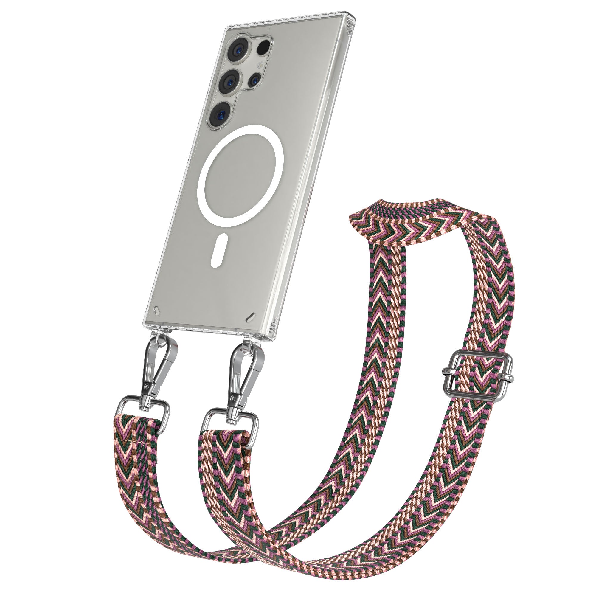 Samsung Galaxy S24 Ultra Handykette mit MagSafe Halterung und Boho Band 