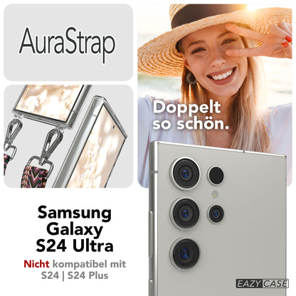 Samsung Galaxy S24 Ultra Handykette mit MagSafe Halterung und Boho Band 