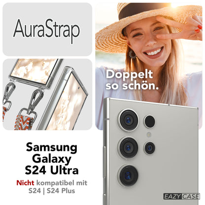 Samsung Galaxy S24 Ultra Handykette mit MagSafe Halterung und Boho Band 