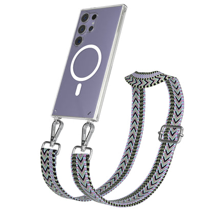 Samsung Galaxy S24 Ultra Handykette mit MagSafe Halterung und Boho Band 
