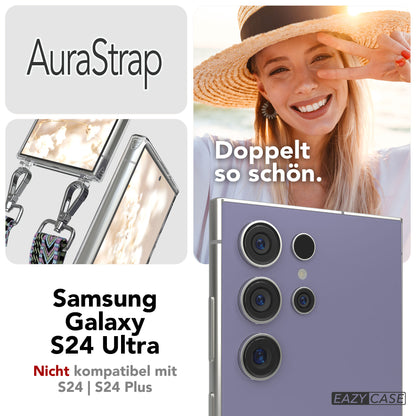 Samsung Galaxy S24 Ultra Handykette mit MagSafe Halterung und Boho Band 