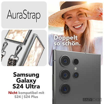 Samsung Galaxy S24 Ultra Handykette mit MagSafe Halterung und Boho Band 