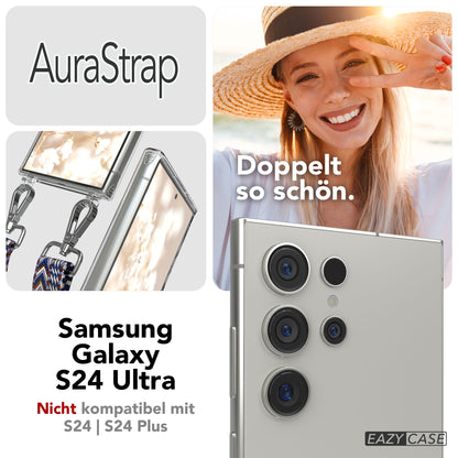 Samsung Galaxy S24 Ultra Handykette mit MagSafe Halterung und Boho Band 