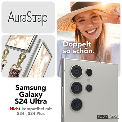 Samsung Galaxy S24 Ultra Handykette mit MagSafe Halterung und Boho Band 