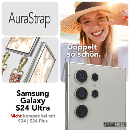 Samsung Galaxy S24 Ultra Handykette mit MagSafe Halterung und Boho Band 