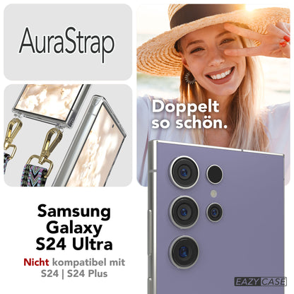 Samsung Galaxy S24 Ultra Handykette mit MagSafe Halterung und Boho Band 