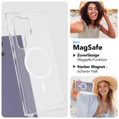 Samsung Galaxy S24 Ultra Handykette mit MagSafe Halterung und Boho Band 