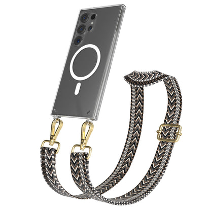 Samsung Galaxy S24 Ultra Handykette mit MagSafe Halterung und Boho Band 