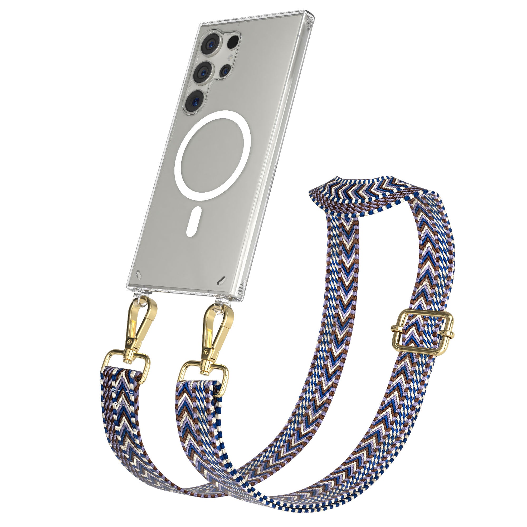 Samsung Galaxy S24 Ultra Handykette mit MagSafe Halterung und Boho Band 
