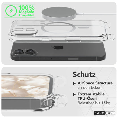 iPhone 16 MagSafe Handykette mit verstellbarem Boho Trageriemen von EAZY CASE 