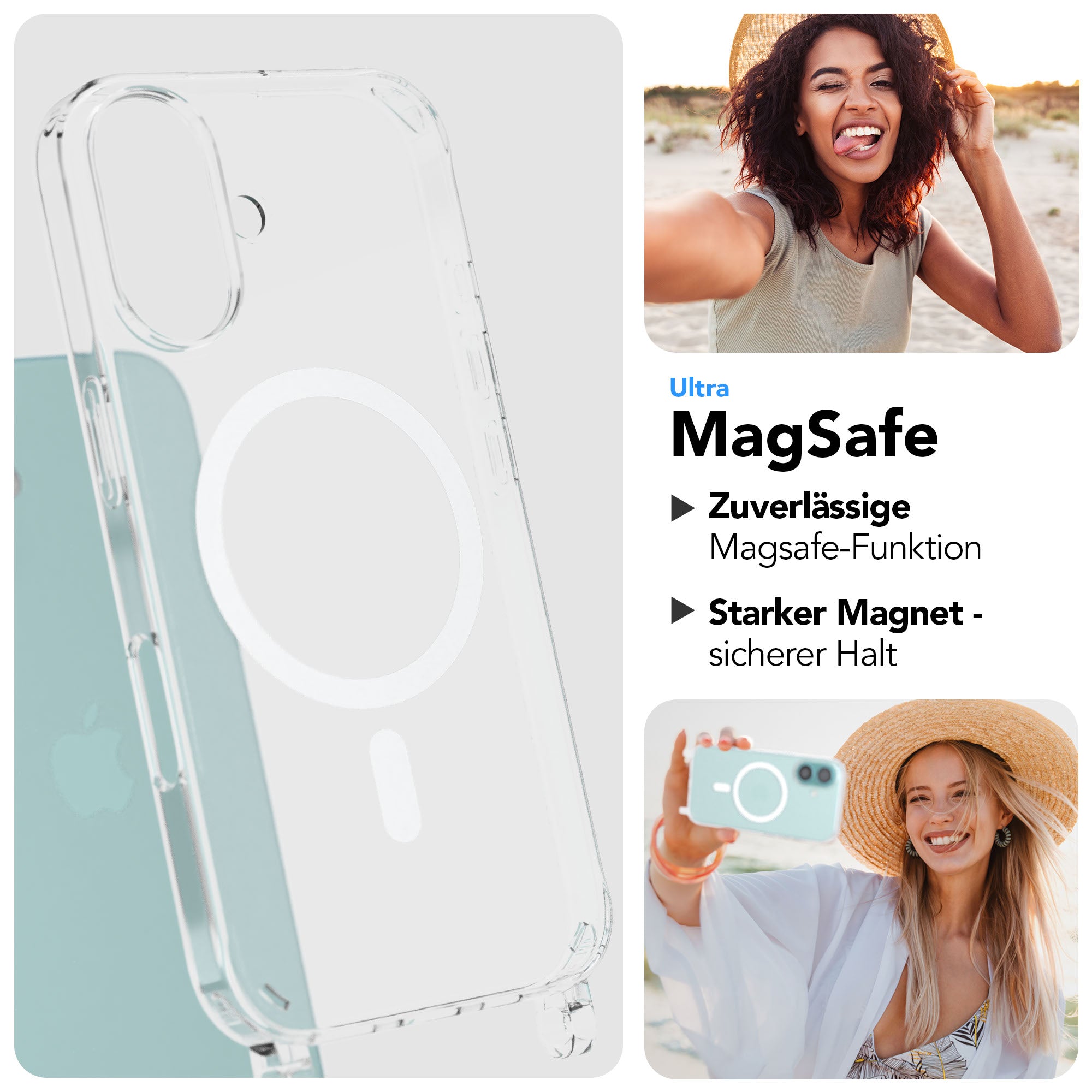 iPhone 16 MagSafe Handykette mit verstellbarem Boho Trageriemen von EAZY CASE 