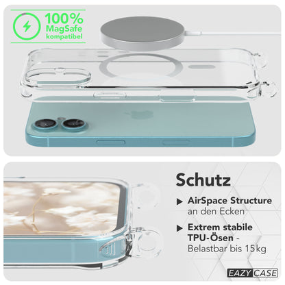 iPhone 16 MagSafe Handykette mit verstellbarem Boho Trageriemen von EAZY CASE 