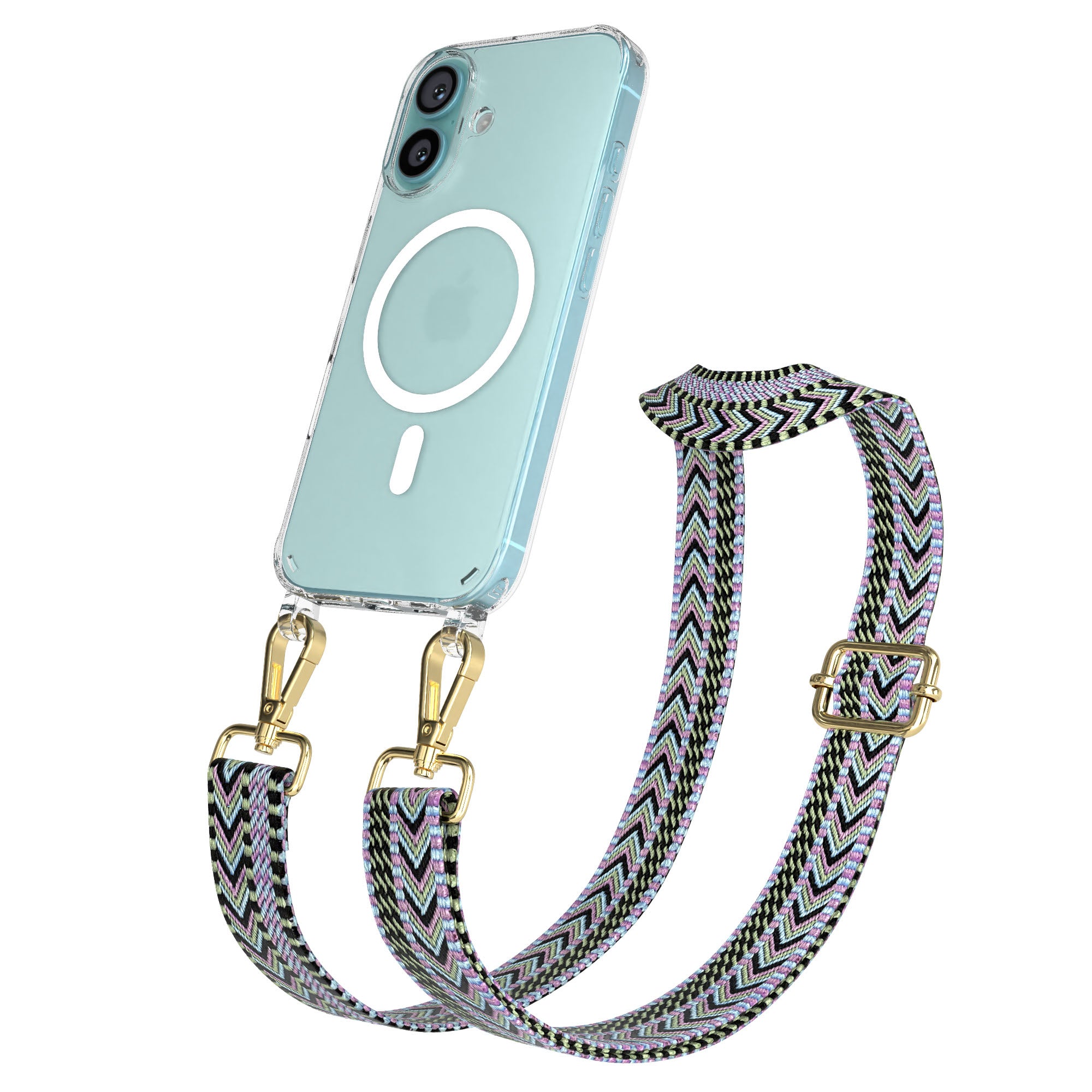 iPhone 16 MagSafe Handykette mit verstellbarem Boho Trageriemen von EAZY CASE 