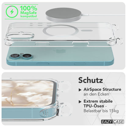 iPhone 16 Plus MagSafe Handykette mit Boho Band Set EAZY CASE 
