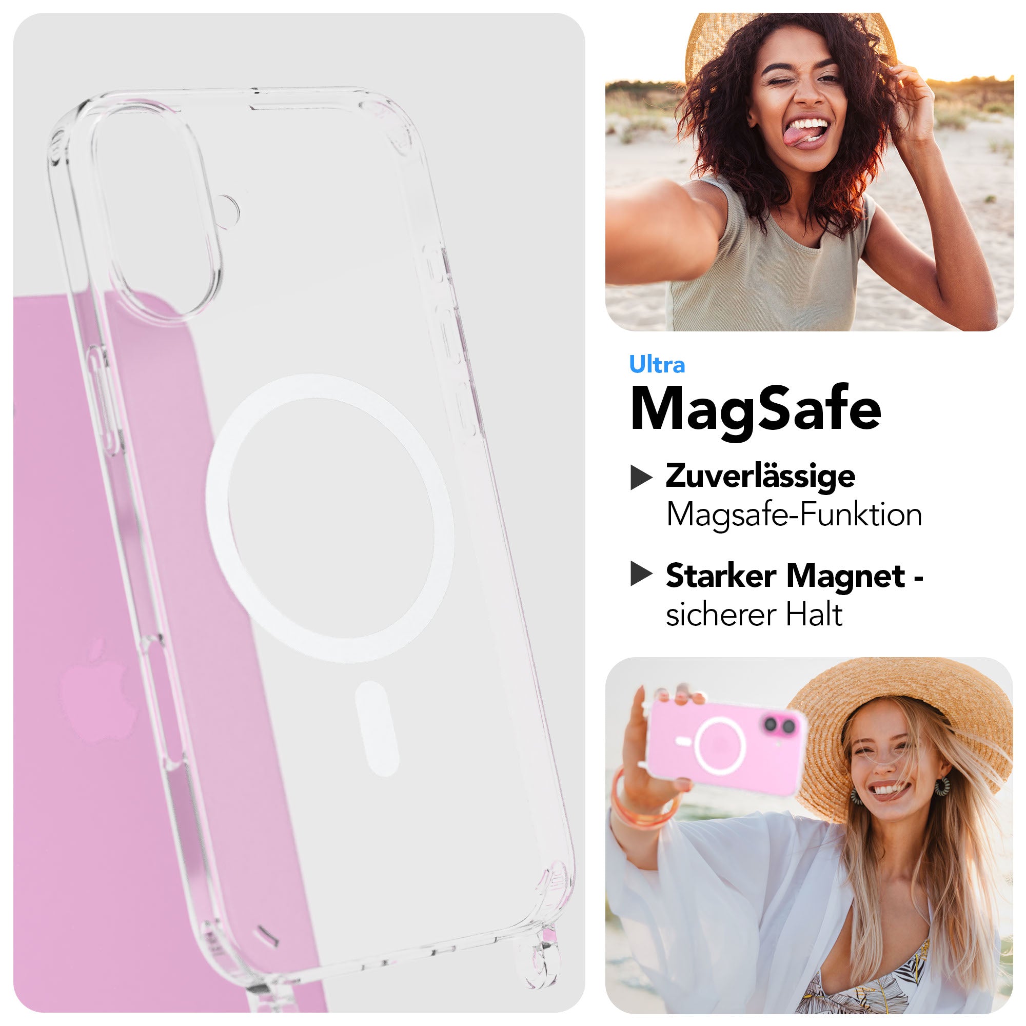 iPhone 16 Plus MagSafe Handykette mit Boho Band Set EAZY CASE 