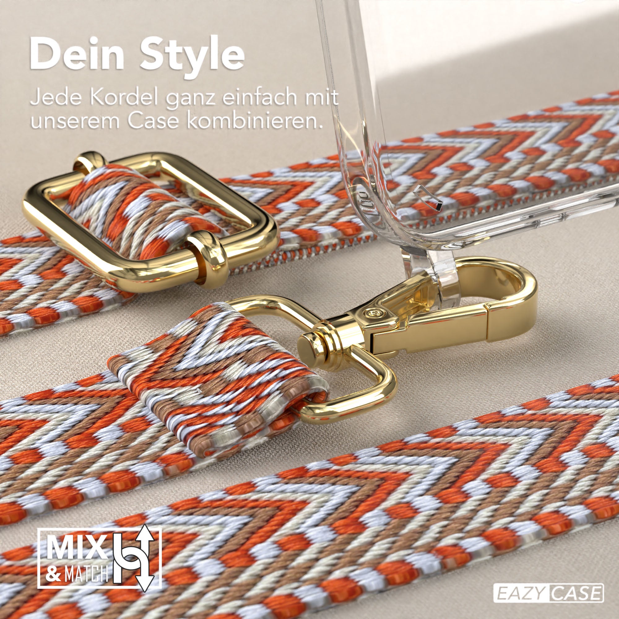 iPhone 16 Plus MagSafe Handykette mit Boho Band Set EAZY CASE 