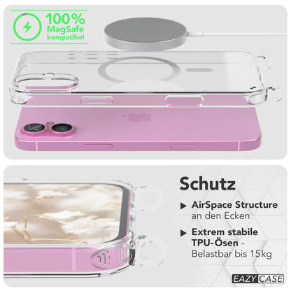 iPhone 16 Plus MagSafe Handykette mit Boho Band Set EAZY CASE 