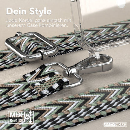 iPhone 16 Pro MagSafe Handykette mit Boho Band verstellbar 