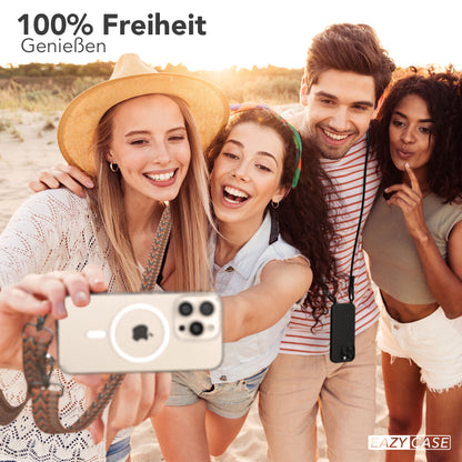 iPhone 16 Pro MagSafe Handykette mit Boho Band verstellbar 