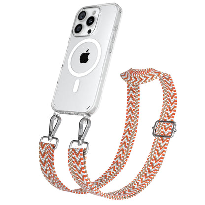 iPhone 16 Pro MagSafe Handykette mit Boho Band verstellbar 