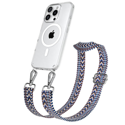 iPhone 16 Pro MagSafe Handykette mit Boho Band verstellbar 
