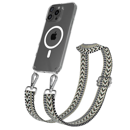 iPhone 16 Pro Max Handykette mit MagSafe Boho Band verstellbar 