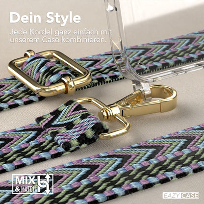 iPhone 16 Pro Max Handykette mit MagSafe Boho Band verstellbar 
