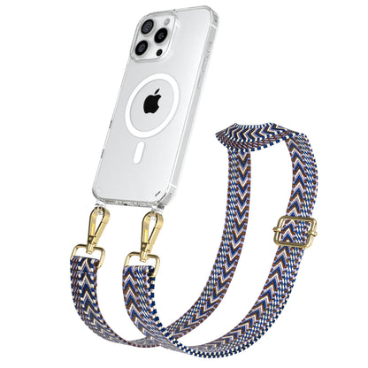 iPhone 16 Pro Max Handykette mit MagSafe Boho Band verstellbar 