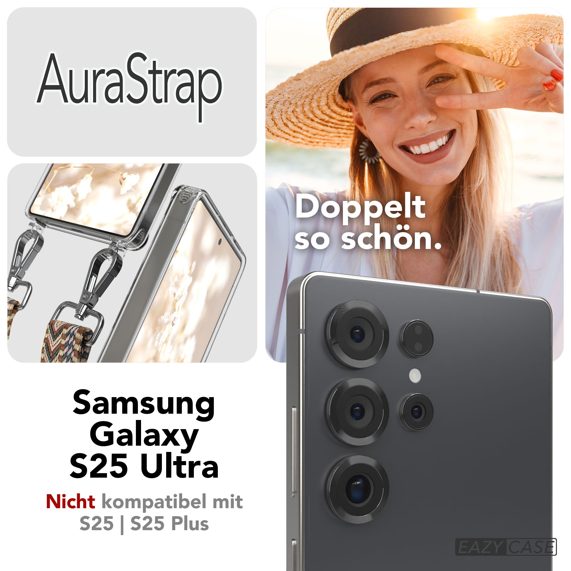 Samsung Galaxy S25 Ultra Handykette MagSafe mit verstellbarem Boho Band 