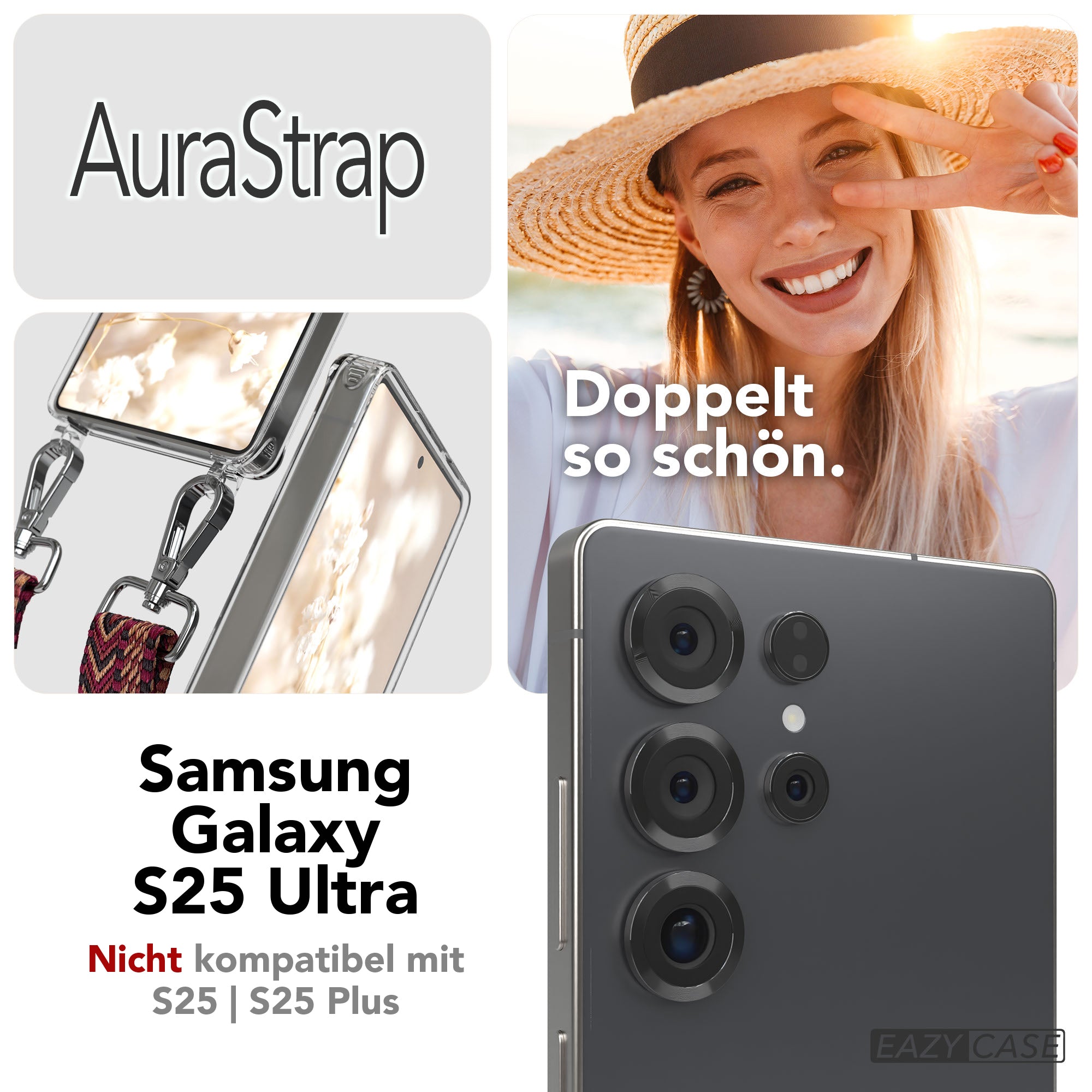 Samsung Galaxy S25 Ultra Handykette MagSafe mit verstellbarem Boho Band 