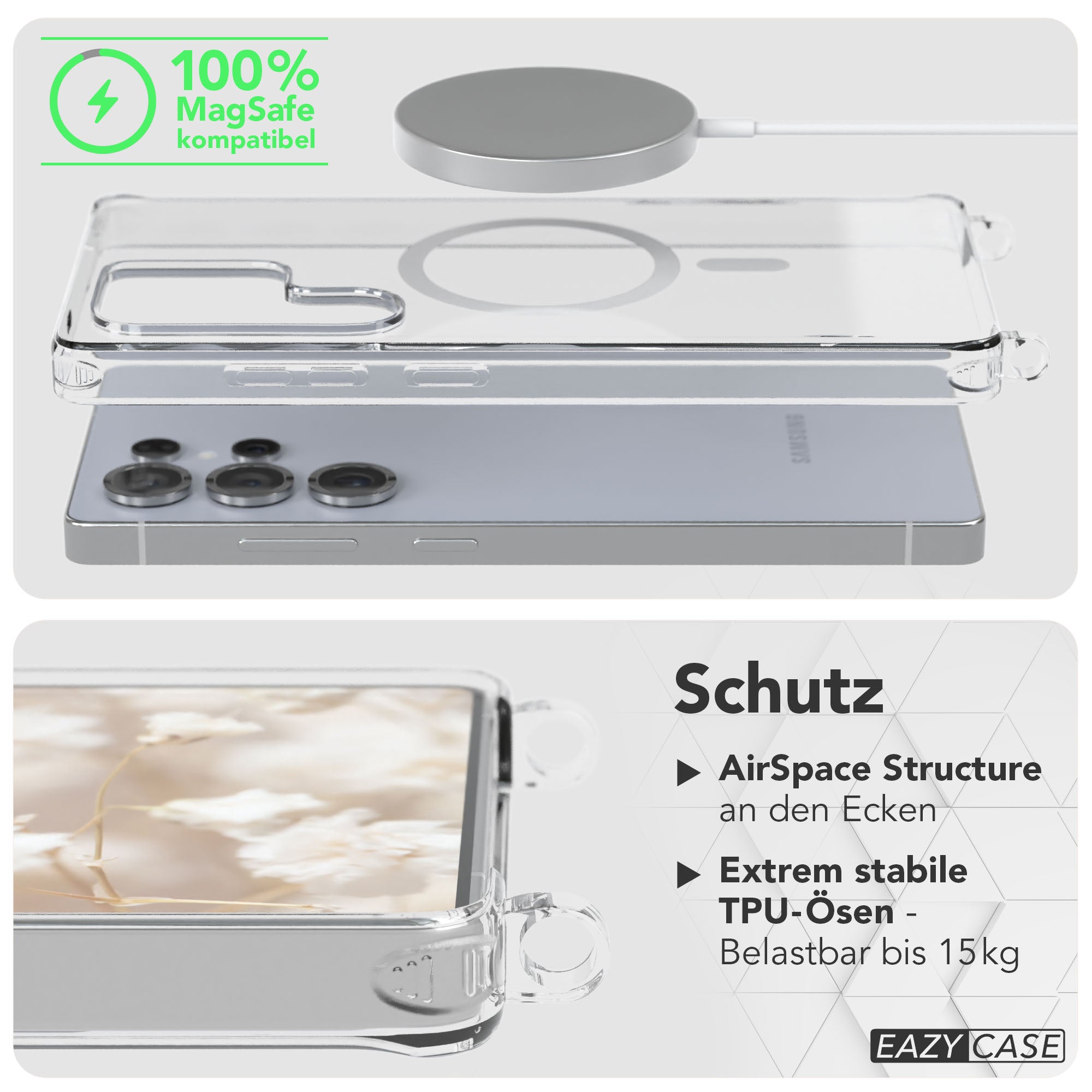 Samsung Galaxy S25 Ultra Handykette MagSafe mit verstellbarem Boho Band 