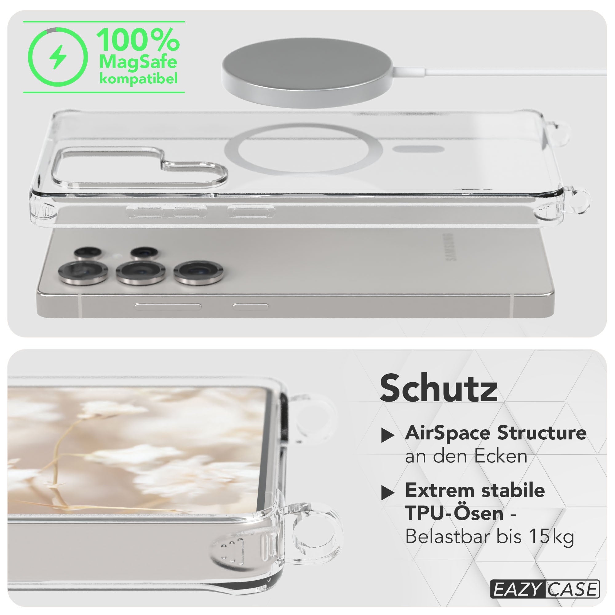Samsung Galaxy S25 Ultra Handykette MagSafe mit verstellbarem Boho Band 