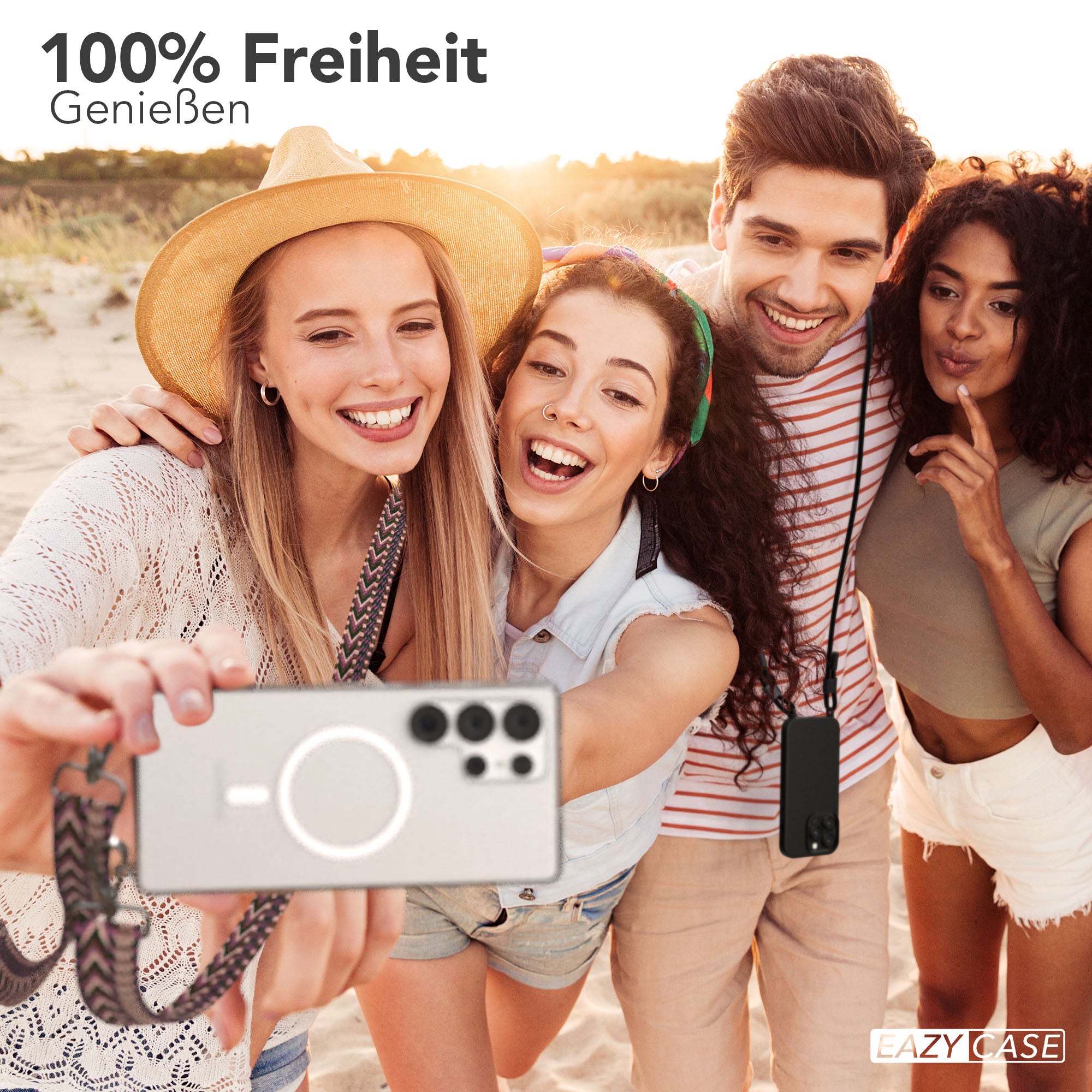 Samsung Galaxy S25 Ultra Handykette MagSafe mit verstellbarem Boho Band 