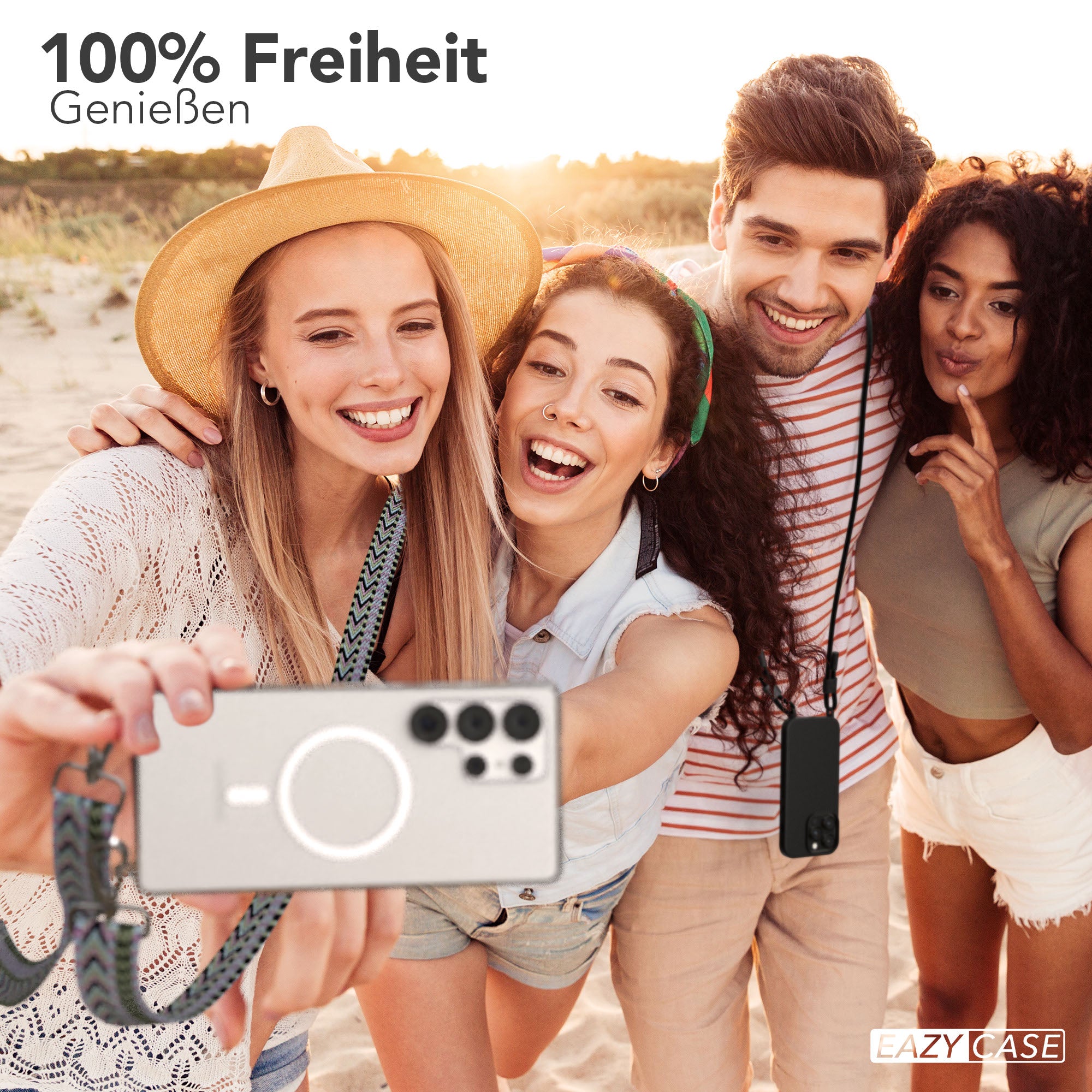 Samsung Galaxy S25 Ultra Handykette MagSafe mit verstellbarem Boho Band 