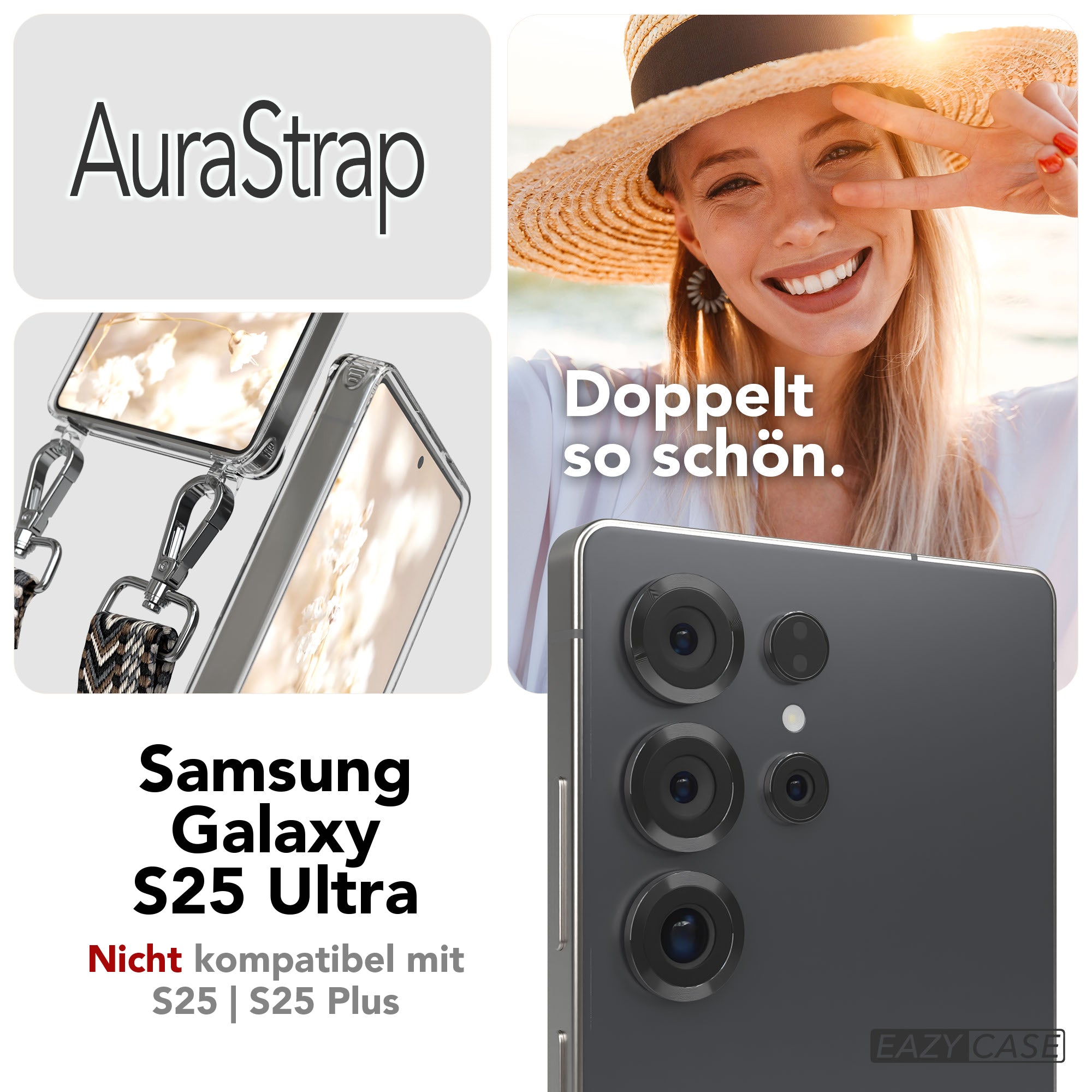 Samsung Galaxy S25 Ultra Handykette MagSafe mit verstellbarem Boho Band 