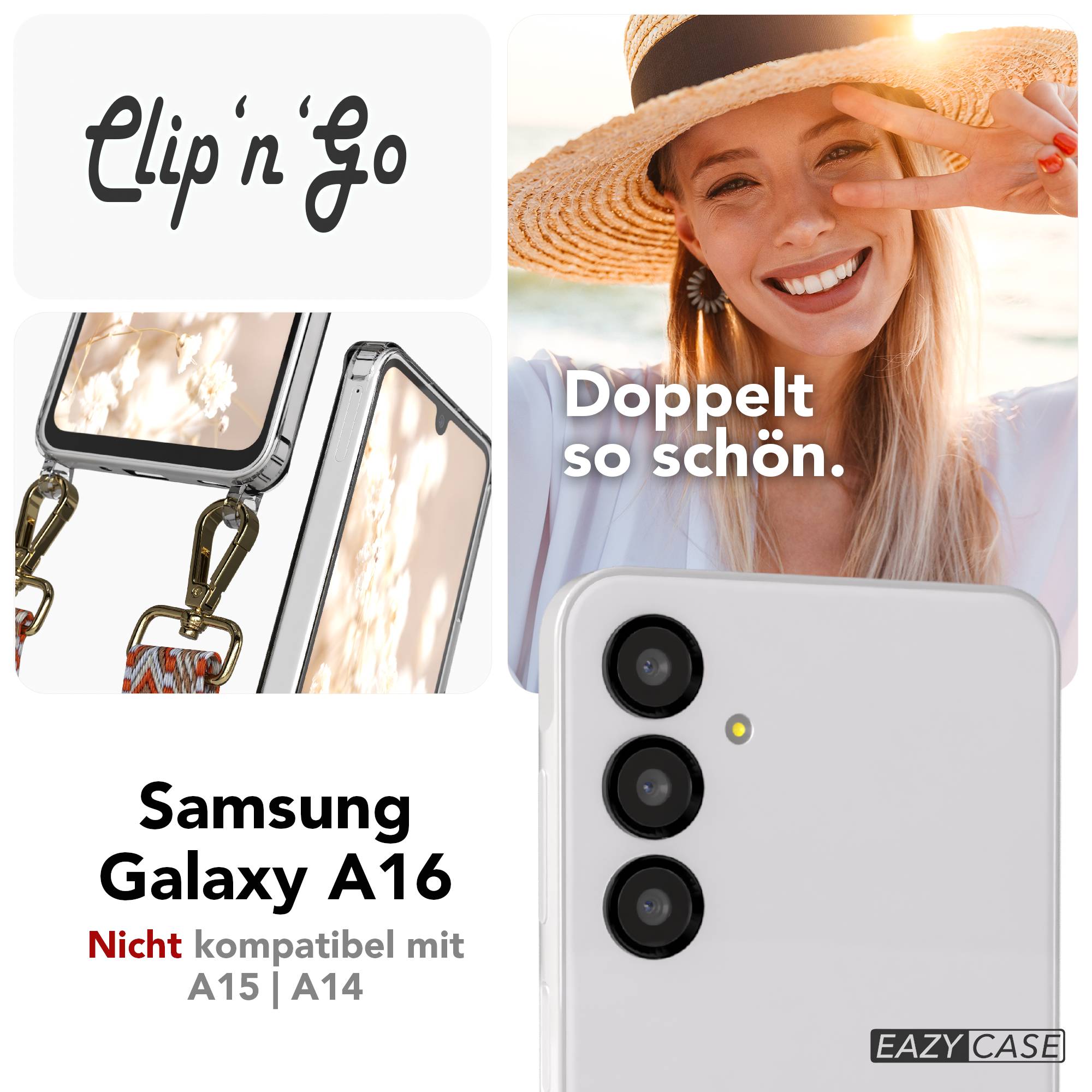 Samsung Galaxy A16 Handykette mit MagSafe und Boho Band verstellbar 