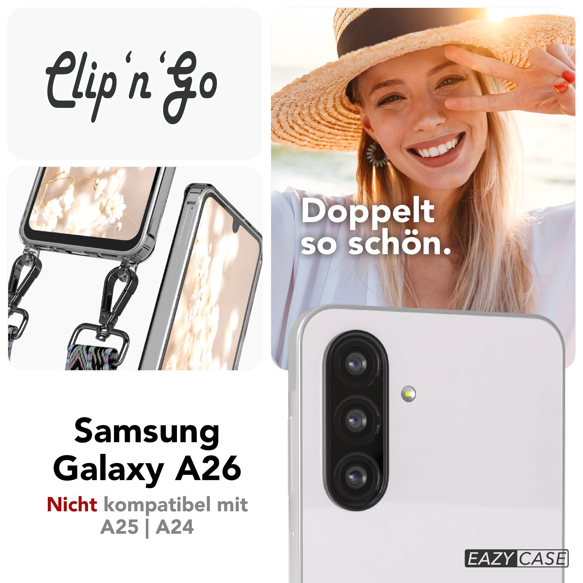 Samsung Galaxy A26 Handykette MagSafe Boho Band verstellbar Umhängen 