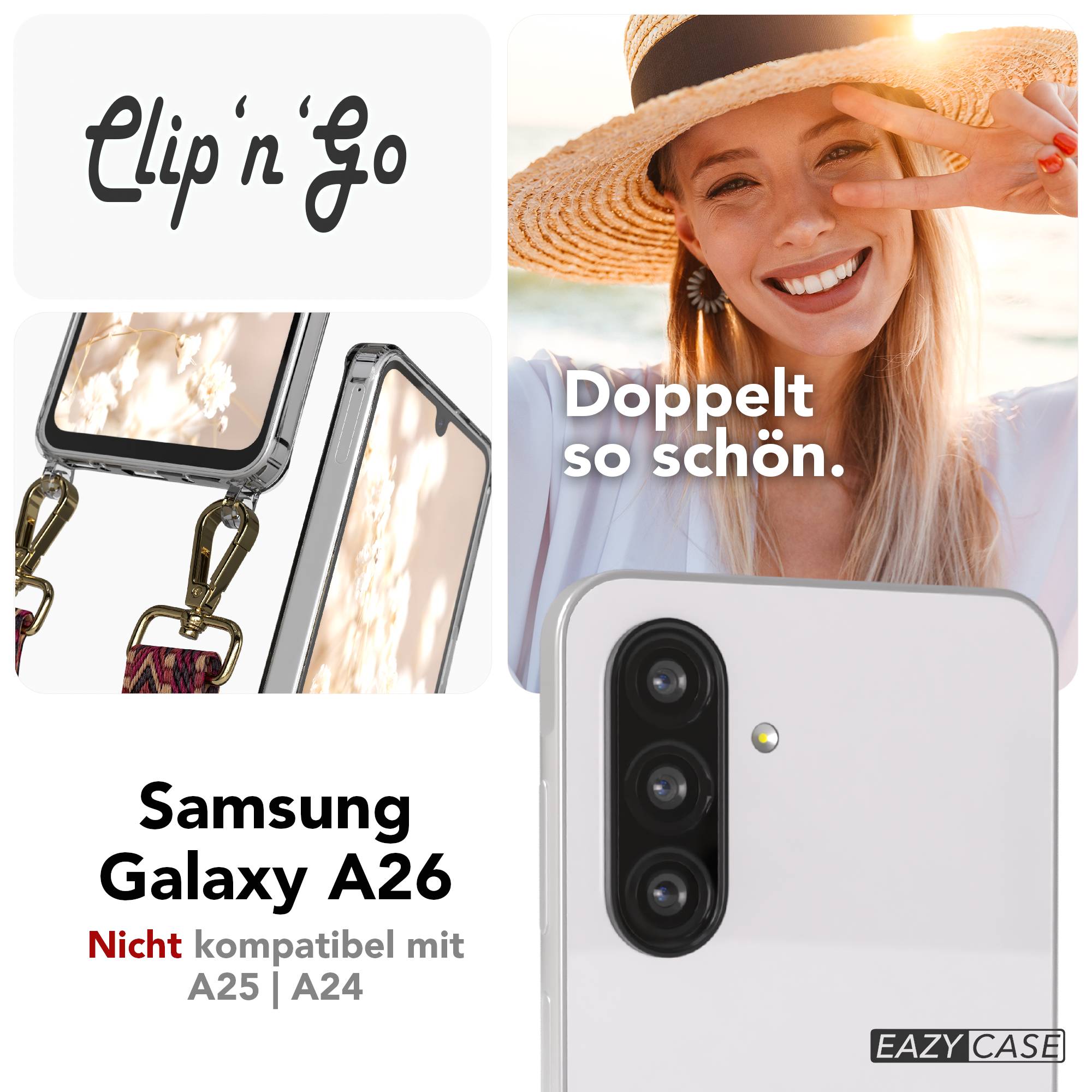 Samsung Galaxy A26 Handykette MagSafe Boho Band verstellbar Umhängen 