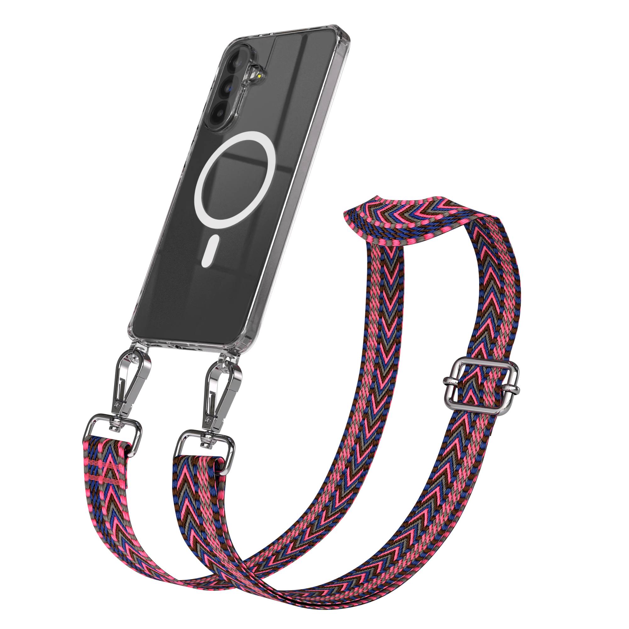 Samsung Galaxy A56 Handykette mit MagSafe Hülle und verstellbarem Boho Trageriemen 