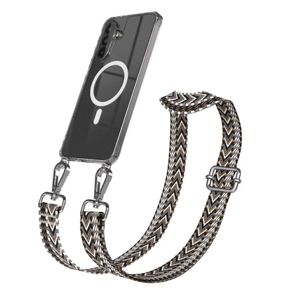 Samsung Galaxy A56 Handykette mit MagSafe Hülle und verstellbarem Boho Trageriemen 