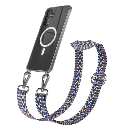 Samsung Galaxy A56 Handykette mit MagSafe Hülle und verstellbarem Boho Trageriemen 