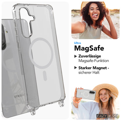 Samsung Galaxy A56 Handykette mit MagSafe Hülle und verstellbarem Boho Trageriemen 