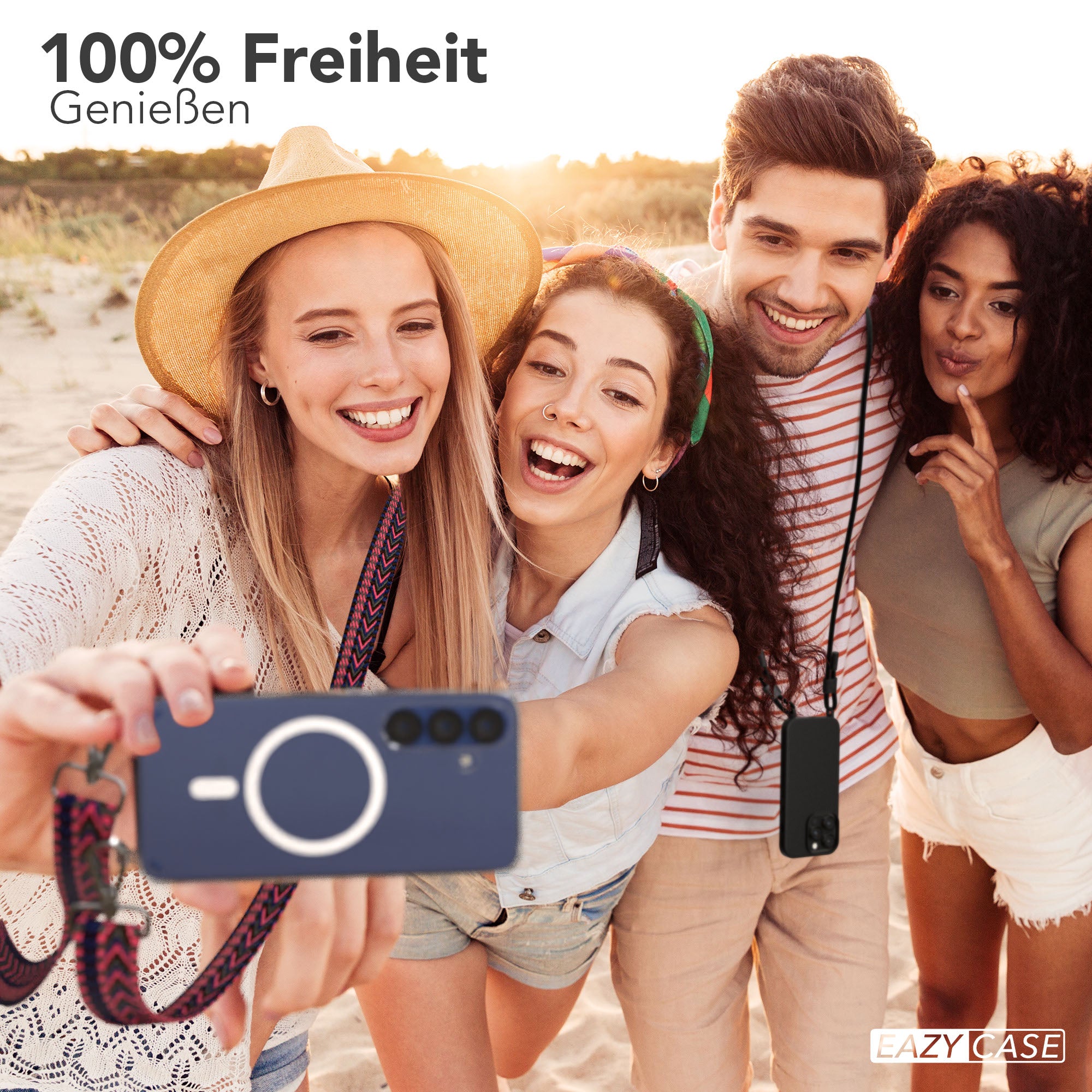 Samsung Galaxy S25 Handykette MagSafe Boho Band verstellbarer Trageriemen 