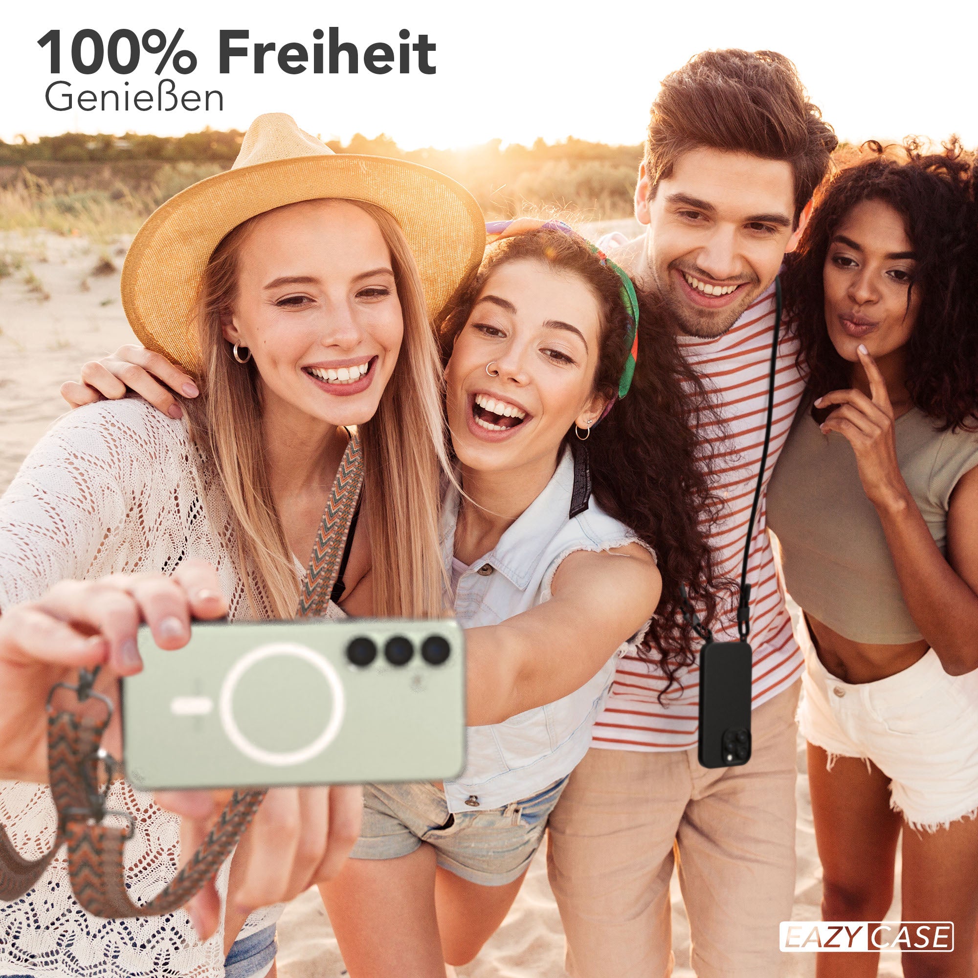 Samsung Galaxy S25 Handykette MagSafe Boho Band verstellbarer Trageriemen 