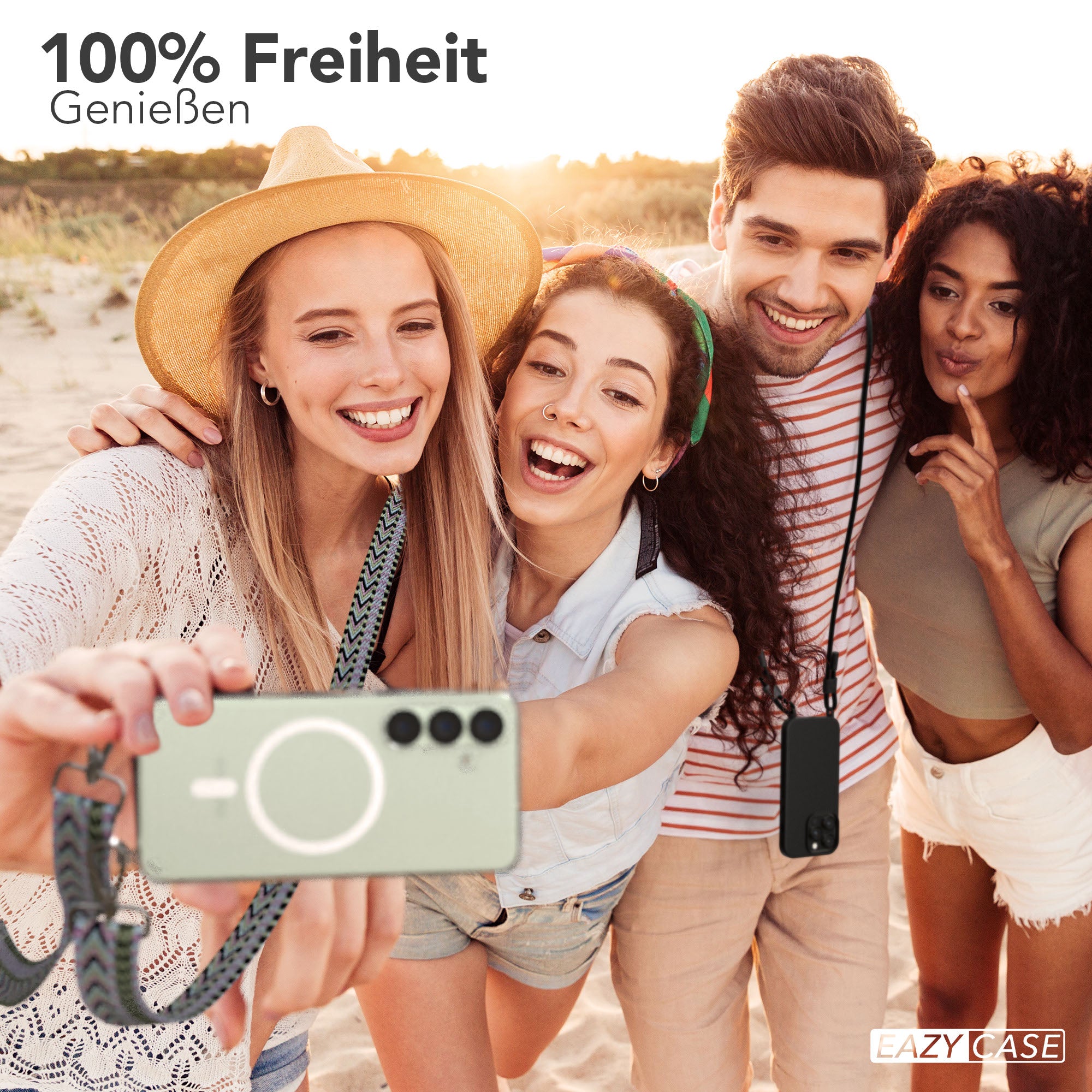 Samsung Galaxy S25 Handykette MagSafe Boho Band verstellbarer Trageriemen 